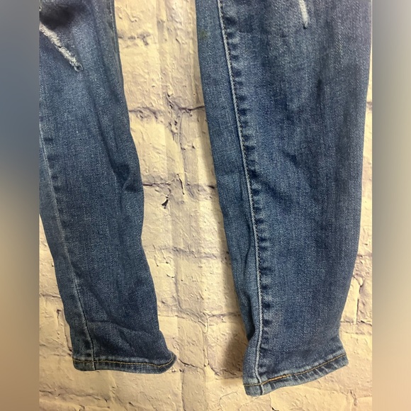 Levi's 721 High Rise Skinny Distressed Medium Wash Stretch Denim Jean Size 27 - Picture 5 of 7